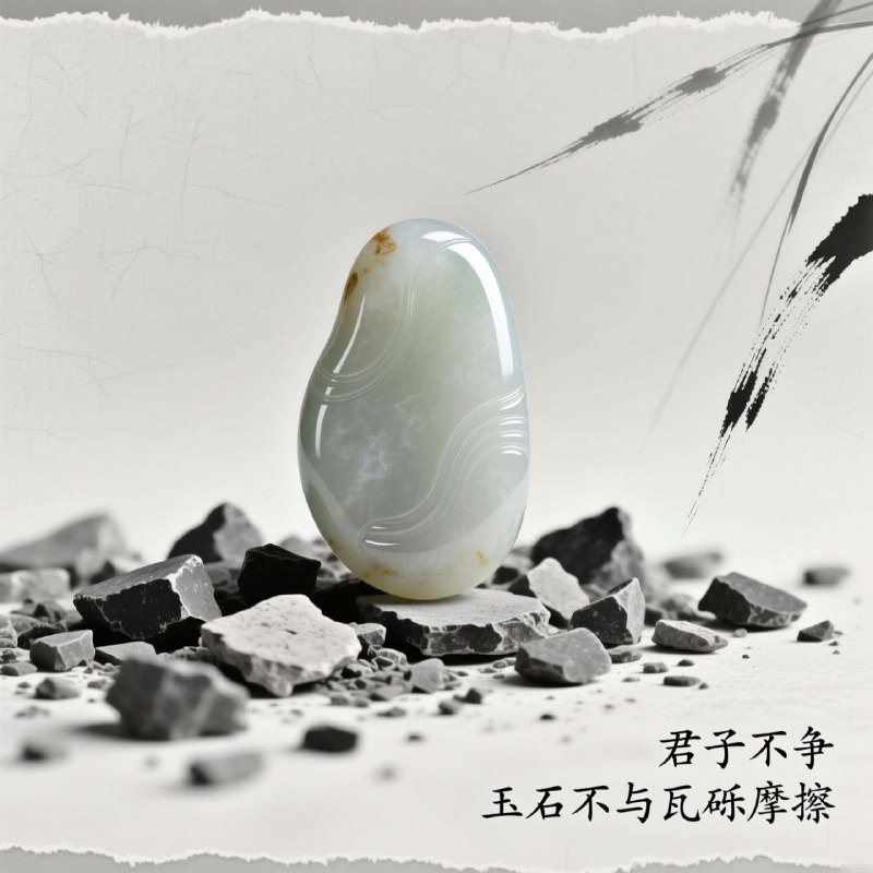 君子不争，玉石不与瓦砾摩擦